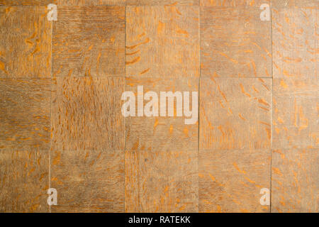 detail of old furniture with wooden square texture Stock Photo