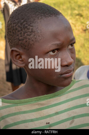 Young Ugandan Boy, Bwindi, Uganda, Africa Stock Photo