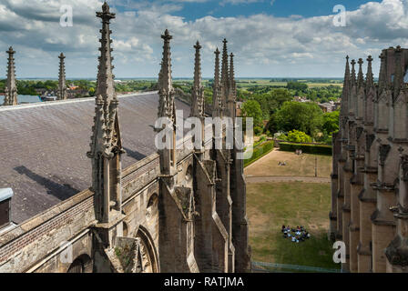 Ely Cathedral exterior from north east Stock Photo