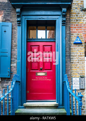The Society for the Protection of Ancient Buildings SPAB Office at 37 Spital Square Spitalfields London. Formed in 1877 William Morris, Philip Webb Stock Photo