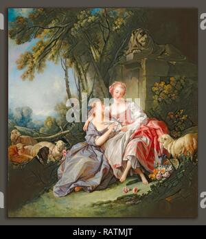 Francois Boucher The Love Letter French 1703 1770 1750 Oil On Canvas Reimagined By Gibon Classic Art With A Reimagined Stock Photo Alamy