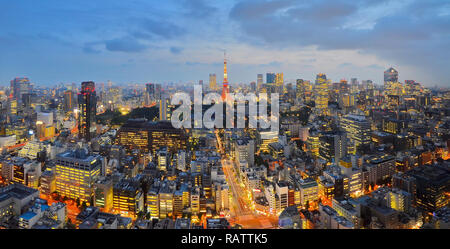 tokyo cityscape in the night Stock Photo