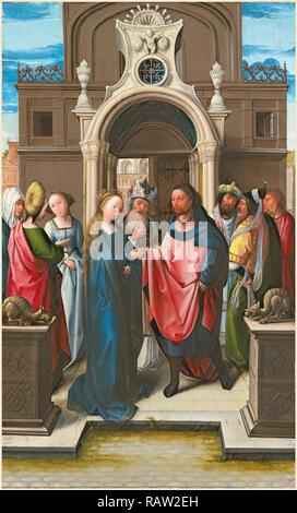 Bernard van Orley (Netherlandish, c. 1488-1541), The Marriage of the Virgin, c. 1513, oil on panel. Reimagined Stock Photo