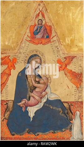 Andrea di Bartolo, Italian (documented from 1389-died 1428), Madonna and Child [obverse], c. 1415, tempera on panel reimagined Stock Photo