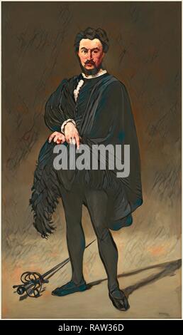 Edouard Manet, French (1832-1883), The Tragic Actor (Rouvière as Hamlet), 1866, oil on canvas. Reimagined Stock Photo