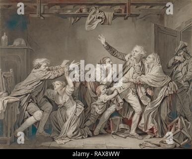 The Father's Curse: The Ungrateful Son, Jean-Baptiste Greuze, French, 1725 - 1805, France, Europe, about 1778, Brush reimagined Stock Photo