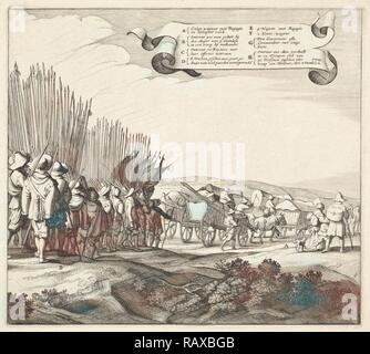 Exodus from the Spanish army from Maastricht, 1632 (plate 6), Jan van de Velde (II), Jan Martszen de Jonge, Claes reimagined Stock Photo