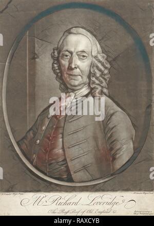 Portrait of Richard Leveridge, Andreas van der Myn, 1753. Reimagined by Gibon. Classic art with a modern twist reimagined Stock Photo