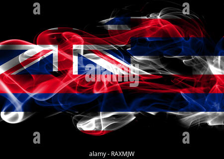 Hawaii state smoke flag, United States Of America Stock Photo