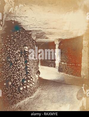 [View in the Catacombs], Nadar [Gaspard Félix Tournachon], French, 1820 - 1910, Paris, France, Europe, 1861, Albumen reimagined Stock Photo