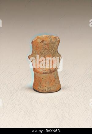 Neolithic standing figurine, Unknown, Greece, Europe, 6th - 5th millennium B.C., Terracotta, Object: H: 6.4 x W: 3.8 reimagined Stock Photo