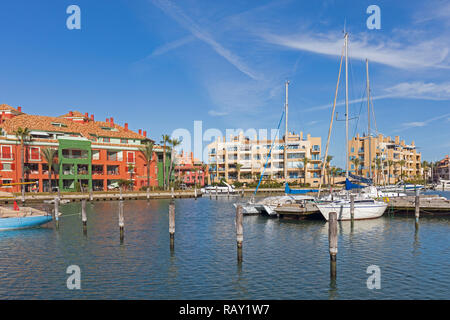 Sotogrande, near San Roque, Cadiz Province, Andalusia, southern Spain.  The marina. Stock Photo