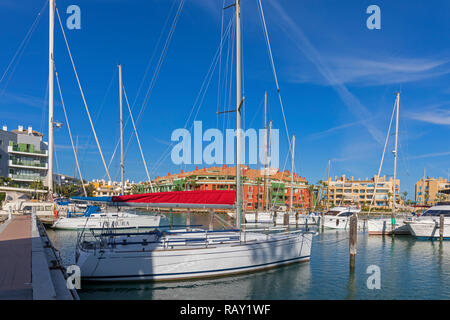 Sotogrande, near San Roque, Cadiz Province, Andalusia, southern Spain.  The marina. Stock Photo