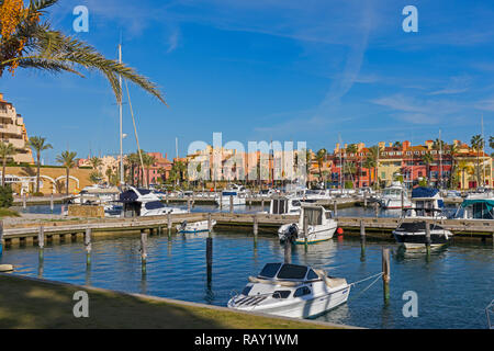 Sotogrande, near San Roque, Cadiz Province, Andalusia, southern Spain.  The marina. Stock Photo