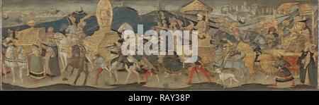 Darius Marching to the Battle of Issus, workshop of Apollonio di Giovanni, c. 1450 - c. 1455. Reimagined Stock Photo