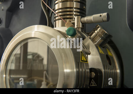 part of chemical analyzing device in a lab Stock Photo