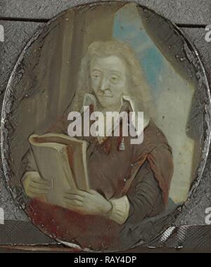 Portrait of Jan Six, Poet and Burgomaster of Amsterdam The Netherlands, Arnoud van Halen, 1700 - 1732. Reimagined Stock Photo