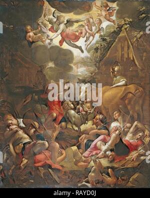 Annunciation to the Shepherds, Joachim Wtewael, 1595 - 1603. Reimagined by Gibon. Classic art with a modern twist reimagined Stock Photo