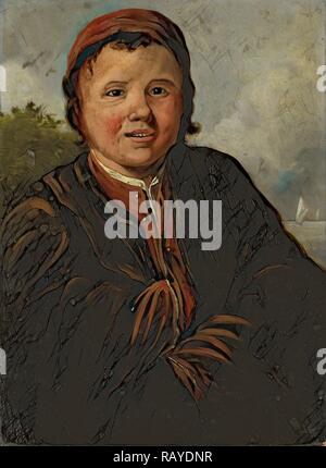 Fisher Boy, copy after Frans Hals, 1800 - 1899. Reimagined by Gibon. Classic art with a modern twist reimagined Stock Photo