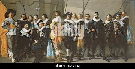 Militia Company of District XI under the Command of Captain Reynier Reael, Known as ‘The Meagre Company’, Frans Hals reimagined Stock Photo