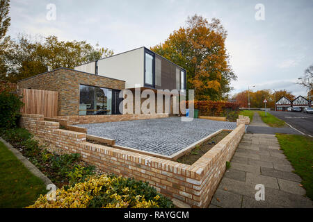 Marpel in Stockport, Cheshire  a modern bespoke detached house in the village Stock Photo