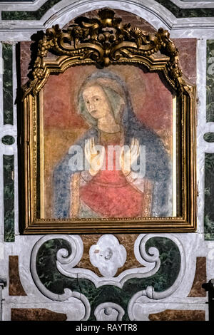 Italy Basilicata Madonna di Picciano Church sanctuary fresco Madonna di Picciano Stock Photo