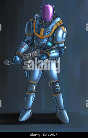 futuristic body armor concept art