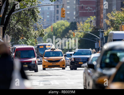 Cars on 6th Aveenue, Manhattan, Newy York City, NY, US Stock Photo