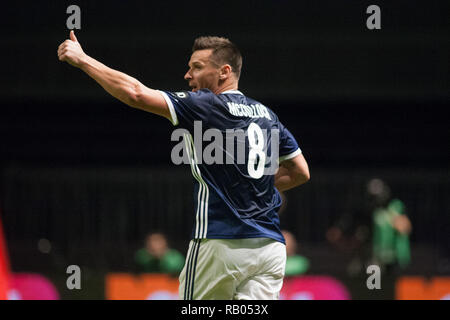 Glasgow, UK, 5th January 2019Wales v Scotland, 2019 Star Sixes, football, SSE Hydro, Glasgow, UK - 5 Jan 2019; Action Credit: Scottish Borders Media/Alamy Live News Stock Photo