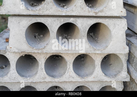 A concrete slab prepared for laying on the ceiling of the building. Building Materials. Stock Photo