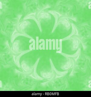 fresh green mandala circle flower tile pattern, vector illustration Stock Vector