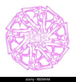 pink ornament mandala circle pattern, vector illustration Stock Vector