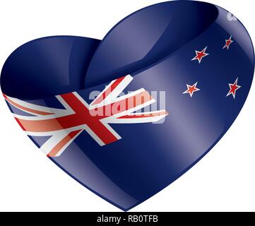 New Zealand flag, vector illustration on a white background Stock Vector