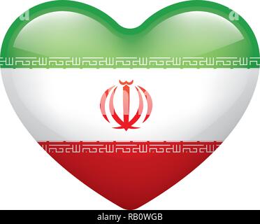 Iran flag, vector illustration on a white background Stock Vector