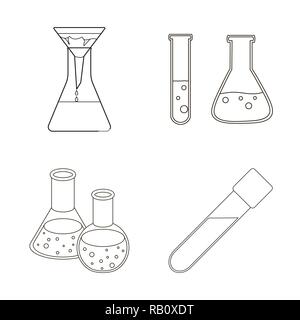 beaker,erlenmeyer,blood test,chemistry,volumetric,glass,flask,laboratory,chemical,equipment,science,tube,test,biotechnology,biology,set,vector,icon,illustration,isolated,collection,design,element,graphic,sign,outline,line, Vector Vectors , Stock Vector