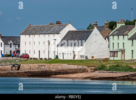 Telford House (centre right) in harbour street Portmahomack near Tain Easter Ross Highland Scotland Stock Photo