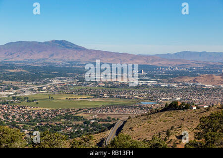 Lookout point, Virginia City Highway or Geiger Grade Rd  on route 50 Stock Photo