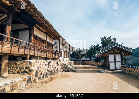 Korean traditional house at Gyeongju Yangdong village in Korea Stock Photo