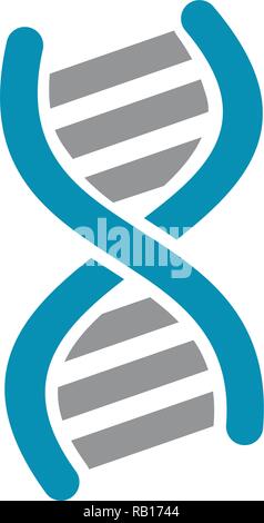 DNA RNA icon grey and blue on white background for graphic and web design, Modern simple vector sign. Internet concept. Trendy symbol for website design web button or mobile app. Stock Vector
