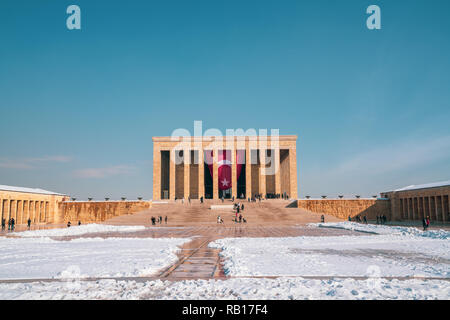 ANKARA, TURKEY - December 27, 2018: Anitkabir in Ankara, Turkey. Stock Photo