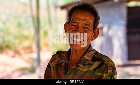 BANGKOK, THAILAND - CIRCA MARCH 2013: Portrait of unidentified happy countryman Stock Photo