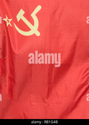 Hammer And Sickle: Red Flag of The DDR, The German Democratic Republic Stock Photo