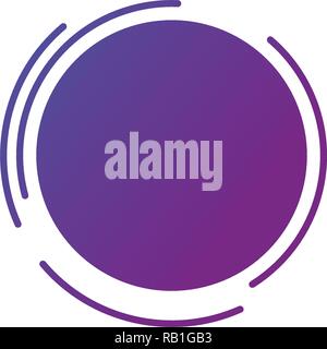 Abstract hi-tech segmented geometric circle shape, vector illustration isolated on white background Stock Vector