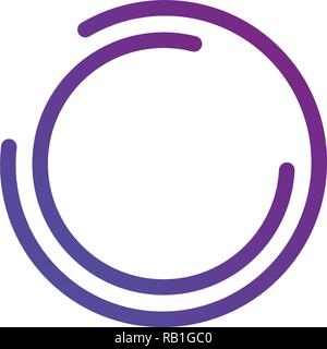 Abstract hi-tech segmented geometric circle shape, vector illustration isolated on white background Stock Vector