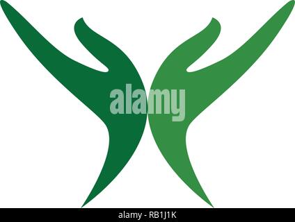 Hand care logo health care logo Stock Vector