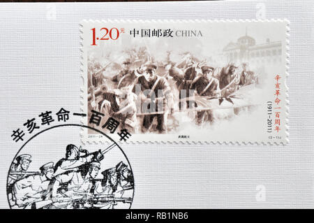 CHINA – CIRCA 2011: A stamps printed in China shows 2011- 24 Centenary of Xinhai Revolution , circa 2011. Stock Photo