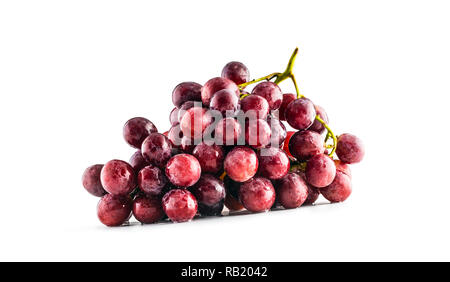 Ripe red grape on isolated white background. Stock Photo