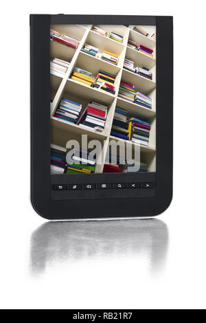 isolated e-book digital library Stock Photo