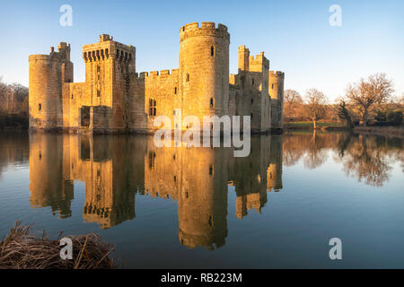 Bodiam Castle. East Sussex, England Stock Photo