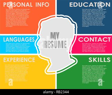 Resume Design Template Minimalist Cv Business Layout Clean For Job Applications In Size Stock Photo Alamy